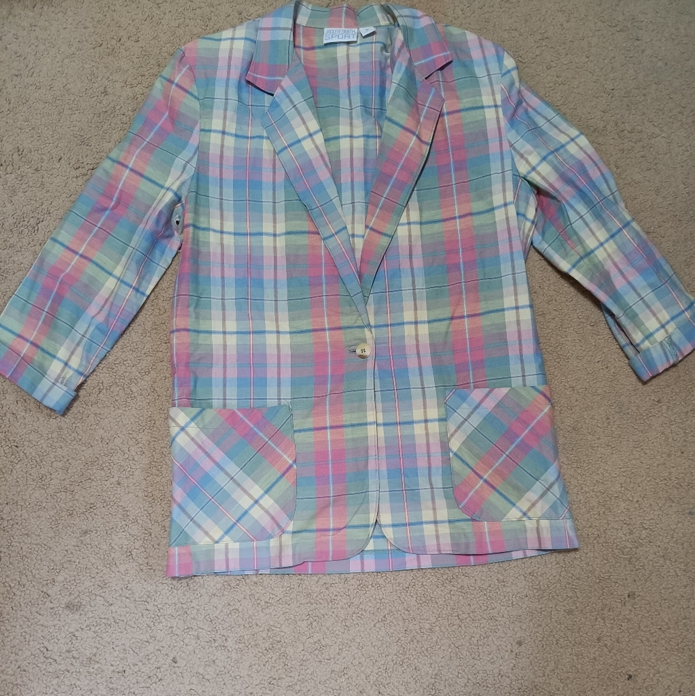 Colorful Plaid Blazer